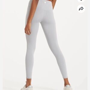 Vuori Studio Rib Light Gray Women's Leggings - Size S, Like New!